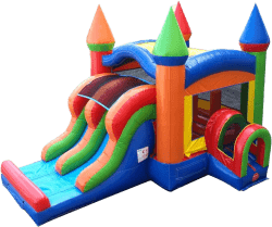Rainbow Bounce House Dual Lane Combo
