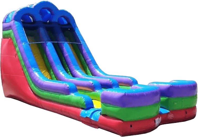 Rainbow Dual Lane Inflatable Water Slides